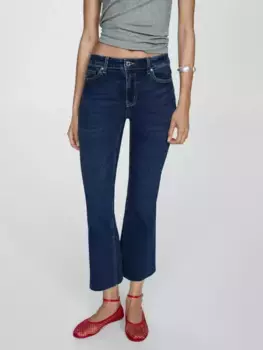 Джинсы Mango Sienna Flare Crop, цвет open blue