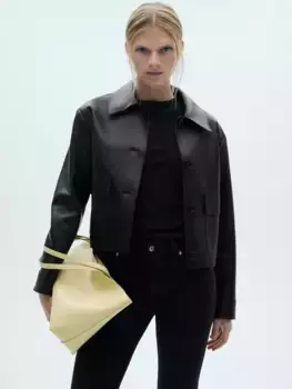 Джинсы Mango Sienna High Rise Flared, черный