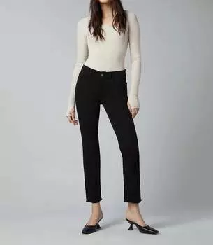 Джинсы Mara Straight Mid Rise Instasculpt черного цвета DL1961 - Women's