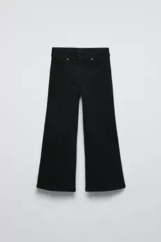 Джинсы marine с деталями швов ZARA, черный