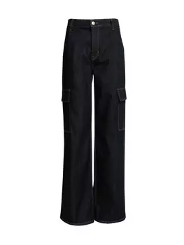 Джинсы Marks & Spencer Wide leg Cargo Jeans, черный