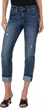 Джинсы Marley Girlfriend Cuffed Hem Eco Friendly Jeans in Blue Mesa Liverpool Los Angeles, цвет Blue Mesa