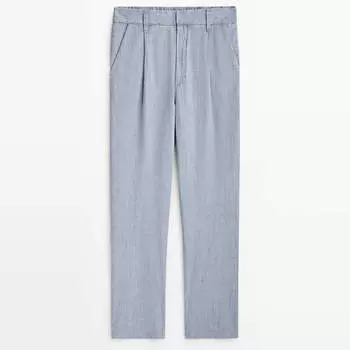 Джинсы Massimo Dutti Flowing Wide-Leg, голубой