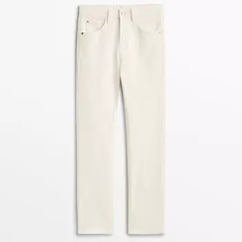 Джинсы Massimo Dutti Mid-Waist Slim-Cropped-Fit, белый