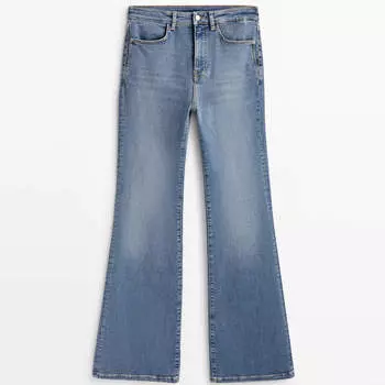 Джинсы Massimo DuttiHigh-Waist Skinny Flare, голубой