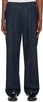 Джинсы макси индиго из денима LEMAIRE