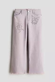Джинсы мешковатого кроя bootcut H&M, розовый