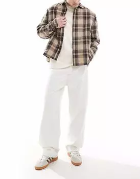 Джинсы мешковатого кроя Pull&Bear белого цвета