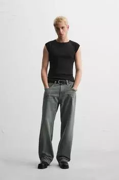 Джинсы мешковатого покроя ZARA, цвет Blue/Green