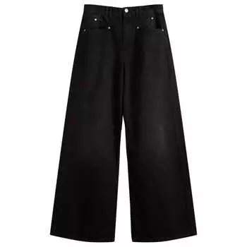 Джинсы мешковатые лимонные Isabel Marant, черный