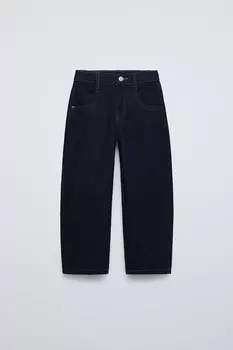 Джинсы мешкового покрытия ZARA, синий