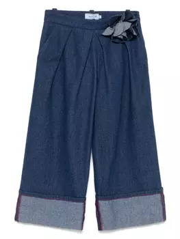 Джинсы Mi Mi Sol с цветочной аппликацией, синий