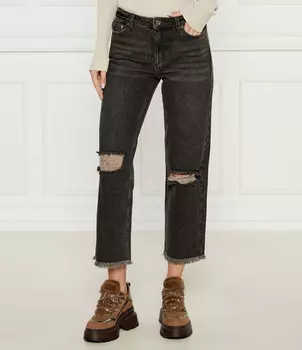 Джинсы Michael Kors FRAYED flare fit, черный
