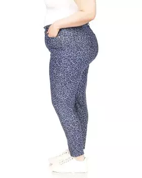 Джинсы Michael Kors Plus Size High-Rise Straight Skinny Selma, цвет Dusk Blue Wash