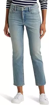 Джинсы Mid-Rise Straight Ankle Jeans in Salt Creek Wash LAUREN Ralph Lauren, цвет Salt Creek Wash