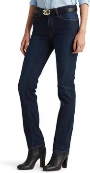 Джинсы Mid-Rise Straight Jeans LAUREN Ralph Lauren, цвет Deep Royal Wash Denim