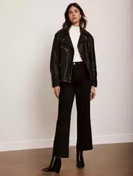 Джинсы Mint Velvet Cropped Wide Leg, черный