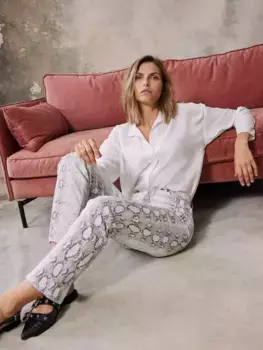 Джинсы Mint Velvet Snake Print Slim, цвет natural/multi