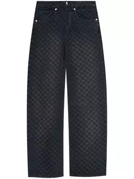 Джинсы MISBHV с жаккардовой монограммой, черный