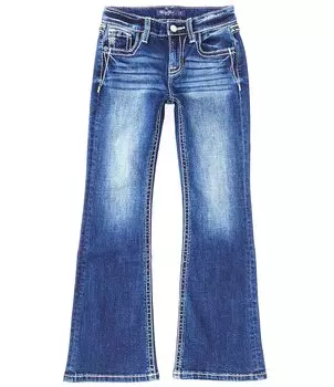 Джинсы Miss Me Big Girls 7–16 со средней посадкой и буткатами, синий