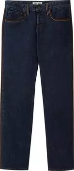 Джинсы Miu Miu Straight Leg Denim 'Blue/Maroon', синий