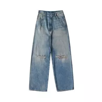 Джинсы MM6 Maison Margiela Regular Leg Jeans With Knee Slash 'Blue', синий