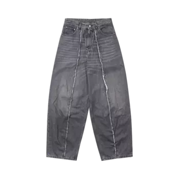 Джинсы MM6 Maison Margiela Wide Leg Logo 'Grey', серый