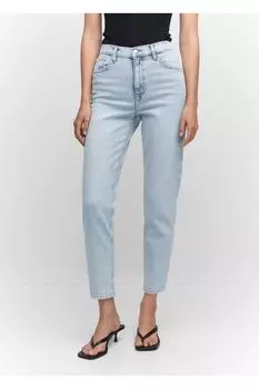Джинсы Mom Comfort с высокой талией Mango, синий
