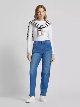 Джинсы mom fit с 5 карманами, модель «Кэрол» MAC, темно-синий