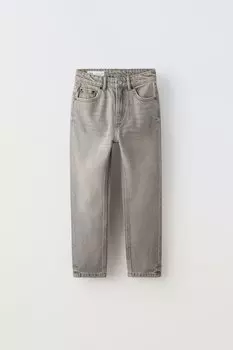 Джинсы mom fit ZARA, серый