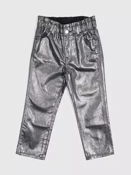 Джинсы mom с эффектом металлик Gap, серый
