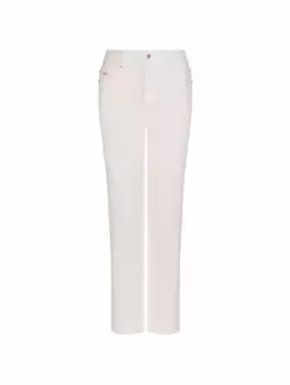 Джинсы мом с логотипом Kiton, белый