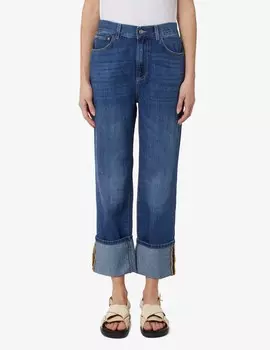 Джинсы Mom с отворотами Marella, синий