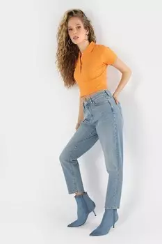 Джинсы Mom с высокой талией Colin'S, синий