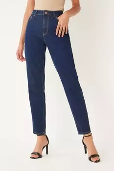 Джинсы Mom с завышенной талией Pieces, синий