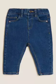 Джинсы Mom со средней посадкой Marks & Spencer, синий