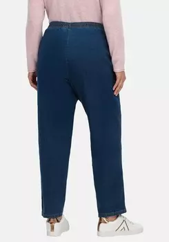 Джинсы морковки с эластичным поясом Sheego, цвет Dark Blue Denim