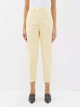 Джинсы-морковки с высокой посадкой Toteme, желтый