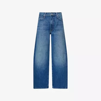 Джинсы Mother Dodger с вышивкой на щиколотке, зеленый