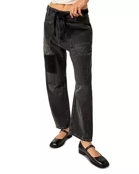Джинсы Moxie с низкой посадкой без застежек Free People, цвет Gray