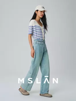 Джинсы Mslan хлопковые, синий