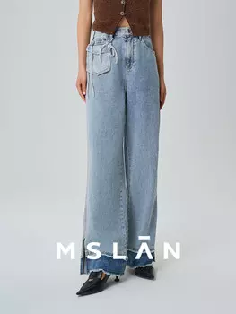 Джинсы Mslan широкие, синий