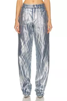Джинсы Mugler Spiral Baggy, цвет Chrome
