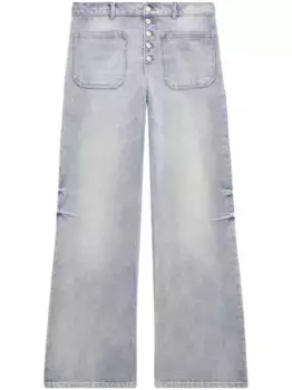 Джинсы Multiflex с вышитым логотипом Courrges, синий