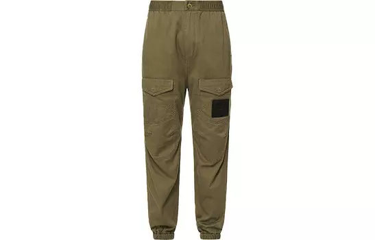 Джинсы мужские армейские зеленые Evisu, зеленый