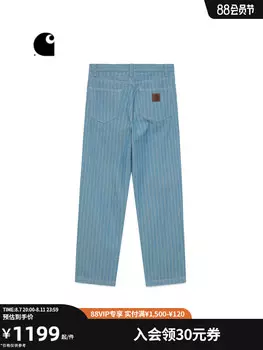 Джинсы мужские Carhartt WIP с логотипом в елочку, синий