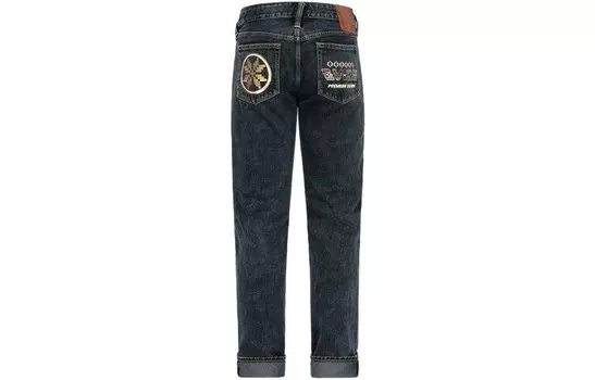 Джинсы мужские черные Evisu, черный