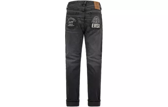 Джинсы мужские черные Evisu, черный