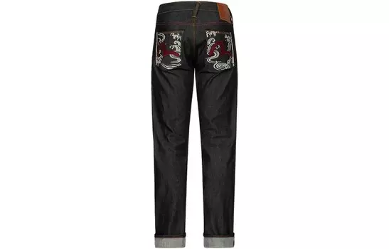 Джинсы мужские черные Evisu, черный