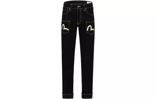 Джинсы мужские черные Evisu, черный